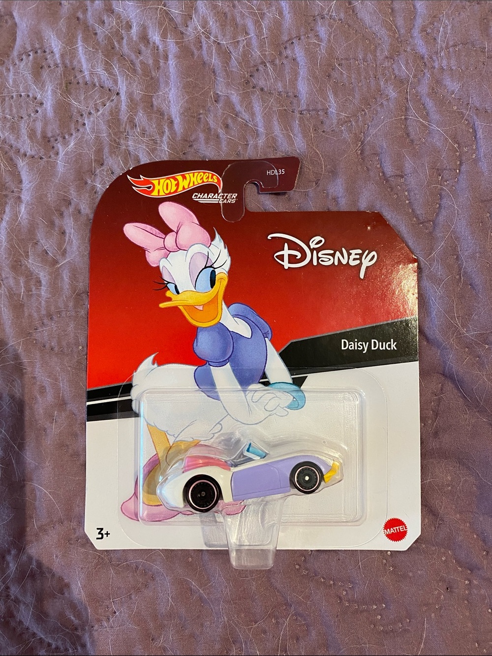 Disney Daisy Duck Lavender and Pink Hot Wheels Character Car